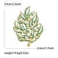Crystal Leaf Brooch Decorative Metal Pin For Jackets And Lapels view 6