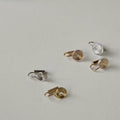 Gold Silver Spiral Disc Ear Clip Converters Stud Posts view 4