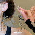 Silver Articulated Skeleton Drop Earrings and Pendant Necklace view 3