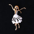 Ballerina Brooch In 2 Styles With Polished Metal And Decorative Details view 4