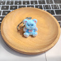 Flocked Plush Hug Bear Keychains Carabiner Clip 4 Colors view 8