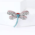 Crystal Filigree Dragonfly Brooch Blue Green and Pink view 7