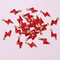 Tiny Enamel Lightning Bolt Metal Charms in Nine Colors view 8