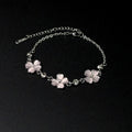 Silver Flower Charm Bracelets Blue Green Pink Styles view 8