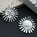 Antique Silver Sun and Moon Metal Charms with 15 Listed Options view 12