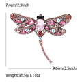 Jeweled Dragonfly Brooch with Faceted Wings and Long Tail view 10