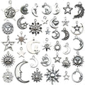 Antique Silver Sun and Moon Metal Charms with 38 Listed Options view 1