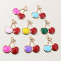 Colorful Double Cherry Enamel Charms in Seven Options view 2