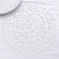 Ten-Shape Ivory Faux Pearl Open-Frame Cabochon Component Collection view 2