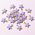 Tiny Enamel Star Pendant Charms in Eight Color Options view 9