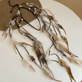 Bohemian Feather Bead Tassel Headbands Blue Natural view 6