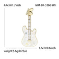 Shell Effect Electric Guitar Brooch in Black or White view 4