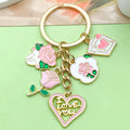 Rose and Flower Charm Keychains in 19 Pictured Variations for Bags and Keys view 3
