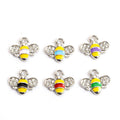 Enamel-Look And Crystal-Accented Silver Gold Bee Alloy Charms in 14 Styles view 3