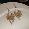 Crystal Teardrop Chandelier Hook Earrings in Five Colors view 10