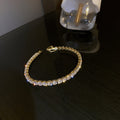Three Gold Tone Crystal Cuff Bracelets In Distinct Stone Shapes view 7