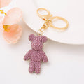 Rhinestone Bear Keychain Metal Crystal Pendant Bag Charm view 6