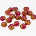 Glitter Dust Round Resin Cabochons in Nine Color Options view 2