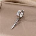 Sword Cross and Meteor Single Huggie Drop Earrings in Eight Designs view 7