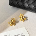 Crystal Rocking Horse Stud Earrings in Gold and Silver view 6