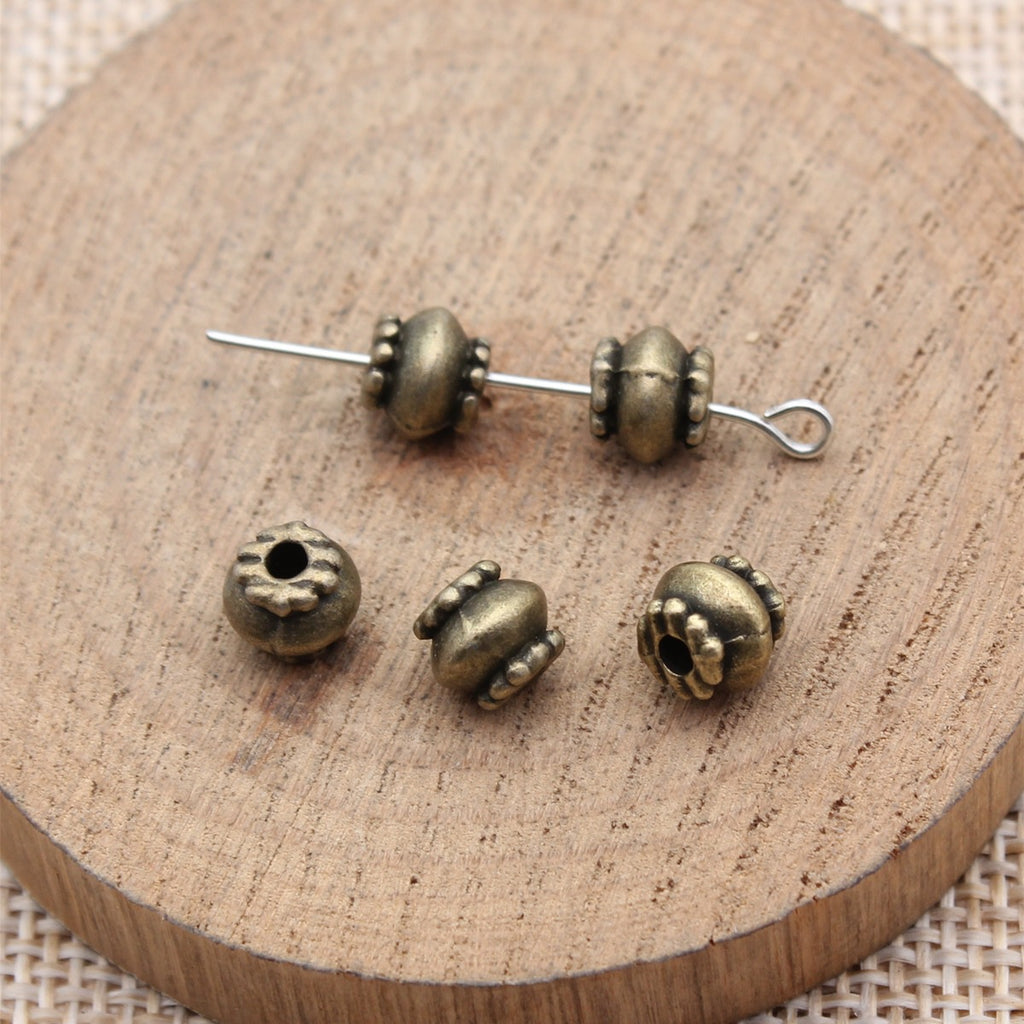 6.8x6.8x6.2mm 0.81g Multicolor Zinc Alloy Round Small Hole Spacer Beads for Bracelet Necklace DIY Making
