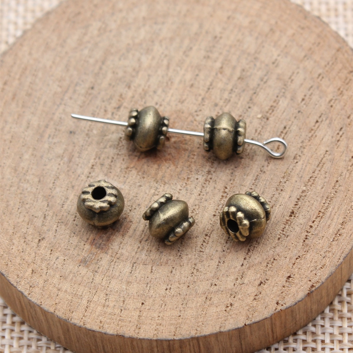 6.8x6.8x6.2mm 0.81g Multicolor Zinc Alloy Round Small Hole Spacer Beads for Bracelet Necklace DIY Making