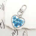 Heart Resin Dried Flower Keychains Silver Clasp 5 Colors view 10