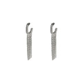 Silver-Tone Geometric C-Shape Chain Fringe Drop Earrings view 5