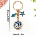 Ocean Scene Metal Keychains and Resin Shell Phone Strap Charms view 9