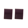 Purple Square Resin Stud Geometric Statement Earrings view 5