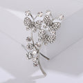 Crystal Butterfly Branch Brooch in Gold or Silver Tone view 6
