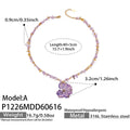 Amethyst Chip Necklace Resin Dried Flower Pendant Two Models view 6