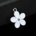Enamel Daisy Charm Pendant Silver-Tone And Gold-Tone Six Colors view 9