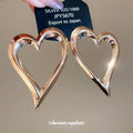 Gold And Silver Tone Open Heart Stud Earrings Jewelry Accessory view 4
