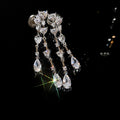 Bow Crystal Tassel Clip On Earrings in Two Designs view 6