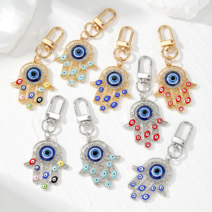 Gold Silver Hamsa Evil Eye Lobster Keychains 8 Styles
