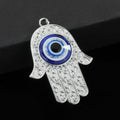 Silver Tone Evil Eye Charm Pendant Eight Mixed Shapes view 3