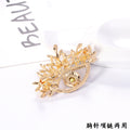 Blue Gold Tone Eye Crystal Metal Brooch Pin for Jackets and Lapels view 4