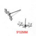 Geometric Steel Tone Post Earring Findings in Four Shapes view 6