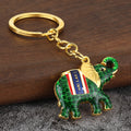 Thai Land Elephant Alloy Keychain With Split Ring, Six Colors view 7