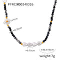 Gradient Bead Pearl Daisy Necklaces Green Black Purple Orange Pink view 7