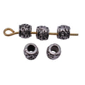 Antique Silver Metal Vine Scroll Large Hole Bead For Jewelry Making view 4