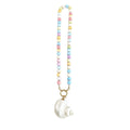 Natural Conch Bead Carabiner Necklaces In Six Color Mixes view 5
