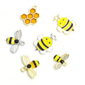 Bee and Honeycomb Enamel Charm Collection for Jewelry Making view 2