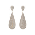 Long Crystal Teardrop Statement Earrings in Two Tones view 5