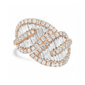 Rose Gold Tone Crystal Leaf Statement Ring Jewelry view 3