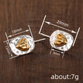 Hammered Two-Tone Heart Drop Earrings in Brass, Silver and Gold view 4