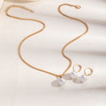 Gold and Silver Pearl Look Necklace and Earring Sets view 6