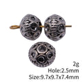 Skull Round Bead In Antique Silver And Antique Gold For Jewelry Making view 5