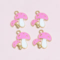 Colorful Domed Mushroom Enamel Charms in Six Colors view 8